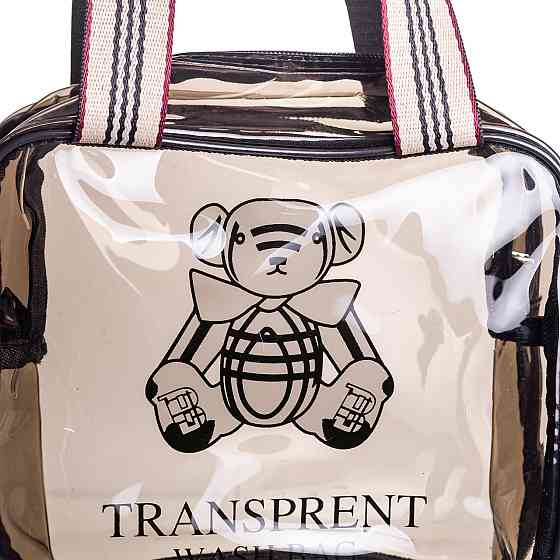 Прозора жіноча косметичка для дому 22×9×17 (см) дорожня косметичка в сумку для косметики, макіяжу, ліків, пензлів HP-16-4K Коломия