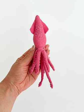 Мягкая фетровая игрушка кальмар ручной работы – безопасная развивающая игрушка Киев