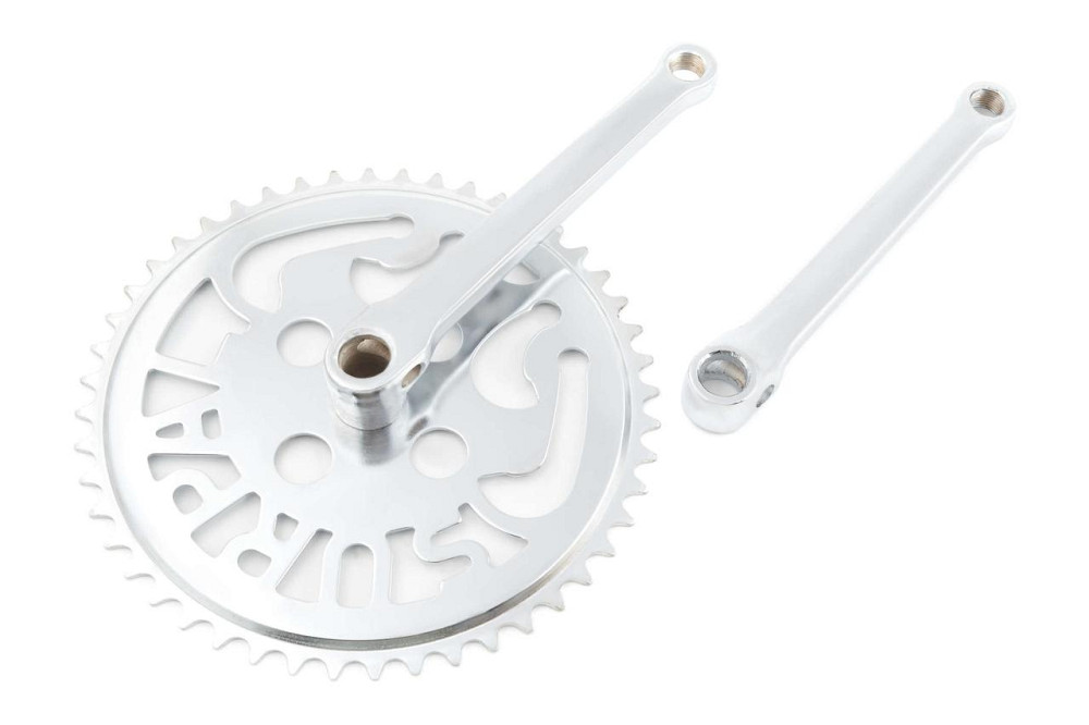 Зірка велосипедна (передня) 48T (+2 шатуни L-19 см, під коло, хром, із захистом) Мукачево - фото 1