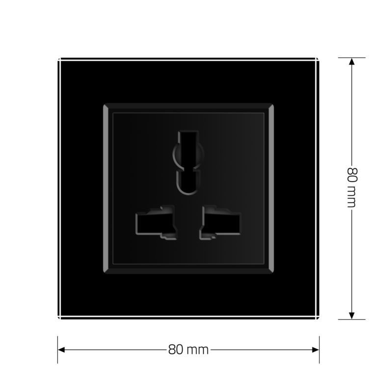 LIVOLO Розетка універсальна 12 стандартів в 1 LIVOLO чорна матова скло Коломыя - изображение 7