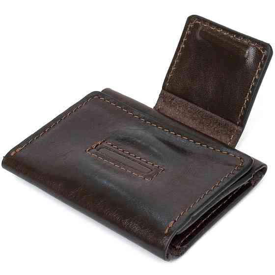 Шкіряна візитниця GRANDE PELLE 11410 Темно-коричневий Київ