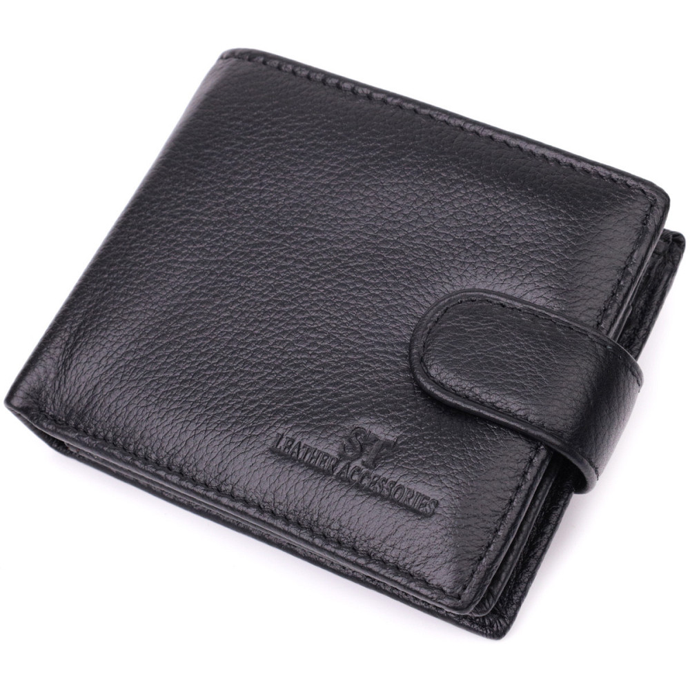 Чоловічий шкіряний гаманець, чорний (ST Leather) Київ - фото 19
