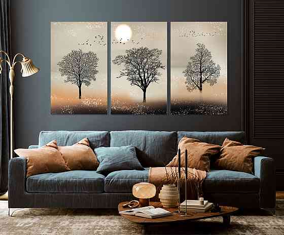 Модульная картина в гостиную / спальню  Три дерева    ART-184_3A 100х150 см Киев