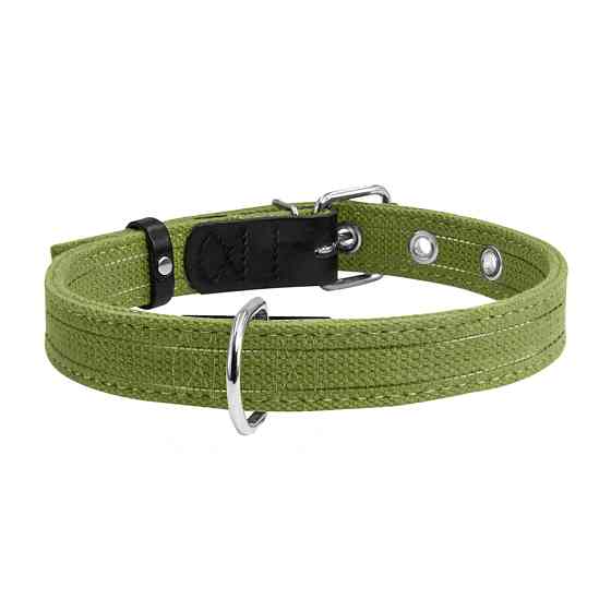 Нашийник для собак бавовняна тасьма CoLLaR Брезент подвійний (ширина 20мм, довжина 31-41см) Коломыя