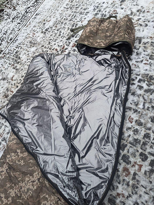 Армійський зимовий спальний мішок - 35 ВСУ зимовий Omni-Heat з підігрівом від USB Дніпро - фото 5