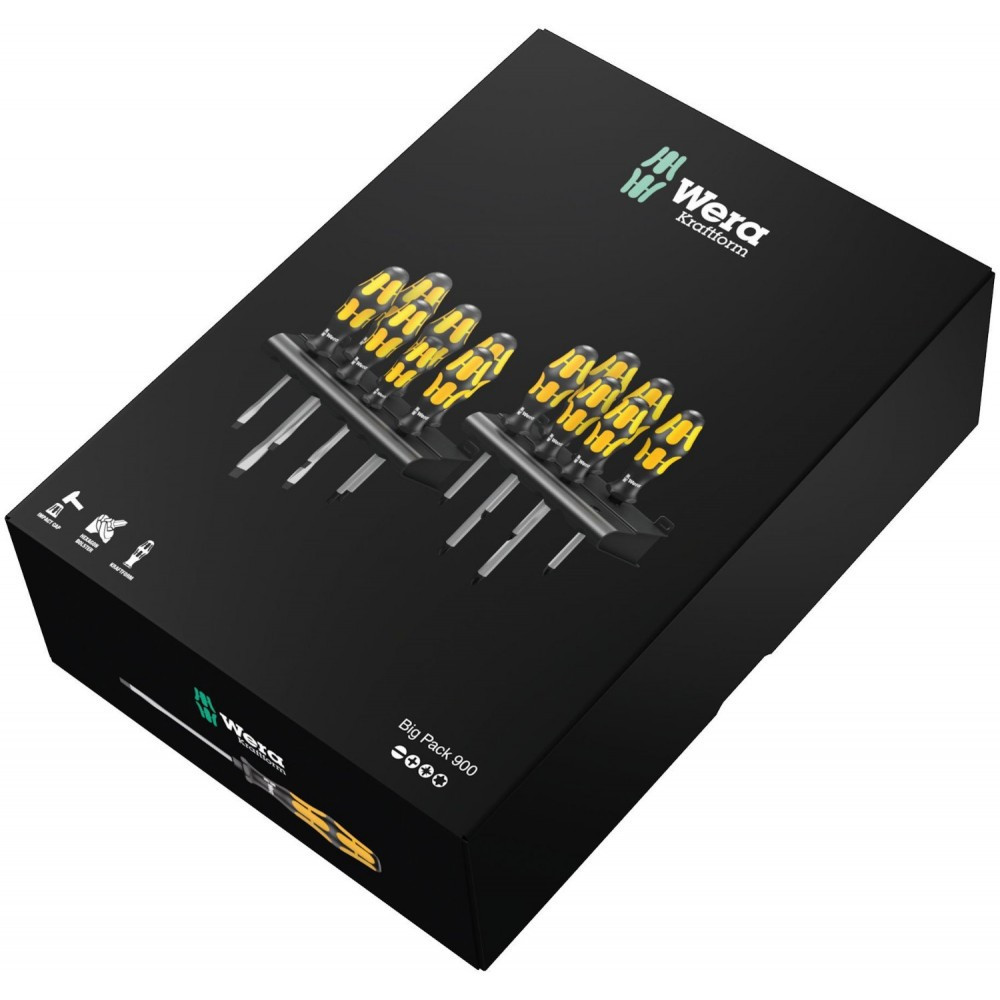 Набор ударных отверток 13 штук Wera Kraftform Big Pack 05133285001 Одесса - изображение 1