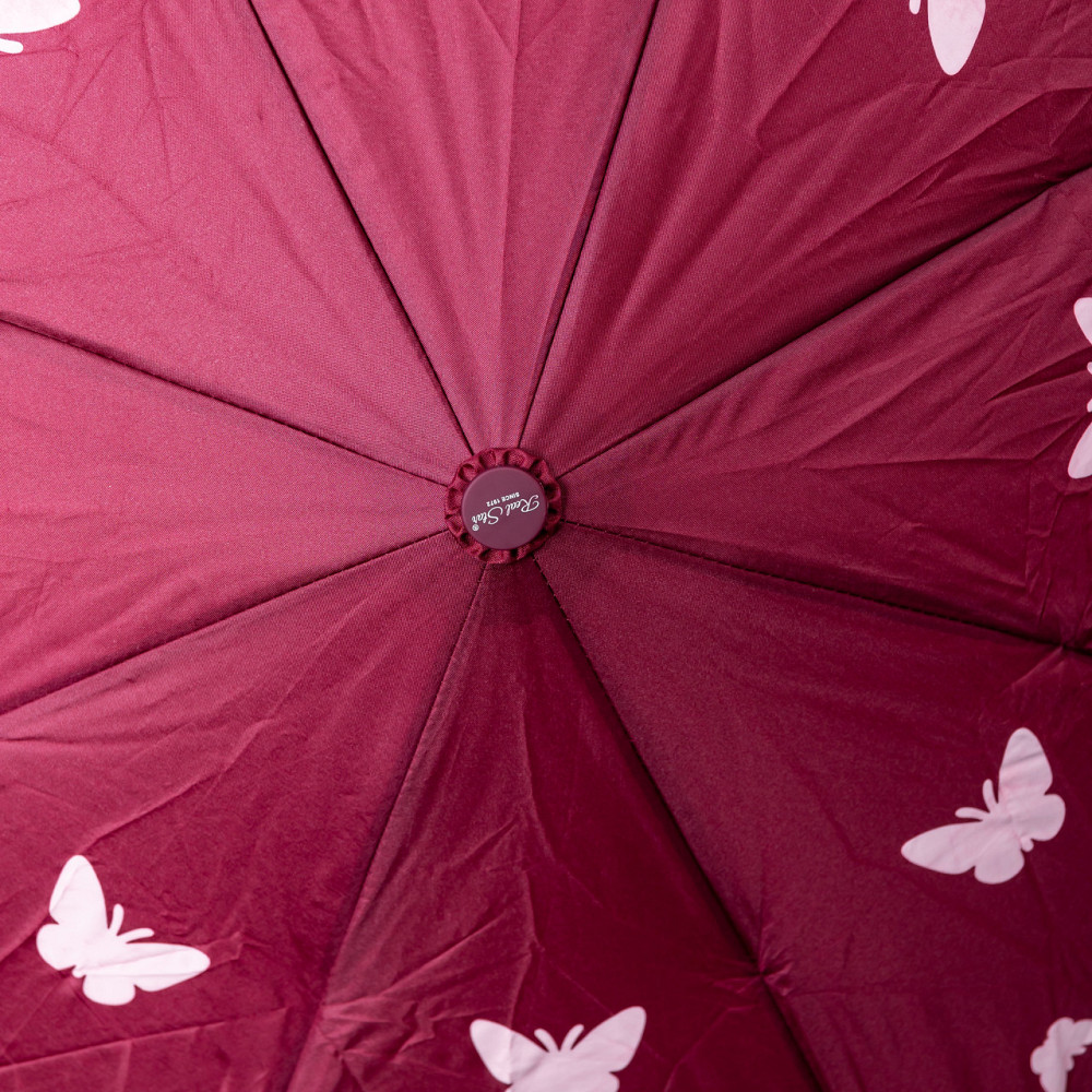 Зонт полуавтомат с принтом прочный из полиэстера диаметр 97 см Красный HP-23-2R Киев - изображение 10