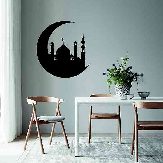 Декоративне настінне Панно «Іслам» Декор на стіну 70*70 см, Чорний Київ