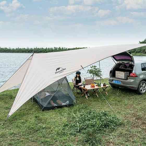 Тент для кемпінгу Naturehike Car Rear Canopy NH21TM001, 590*340 см, золотий (з трьома стійками) Київ