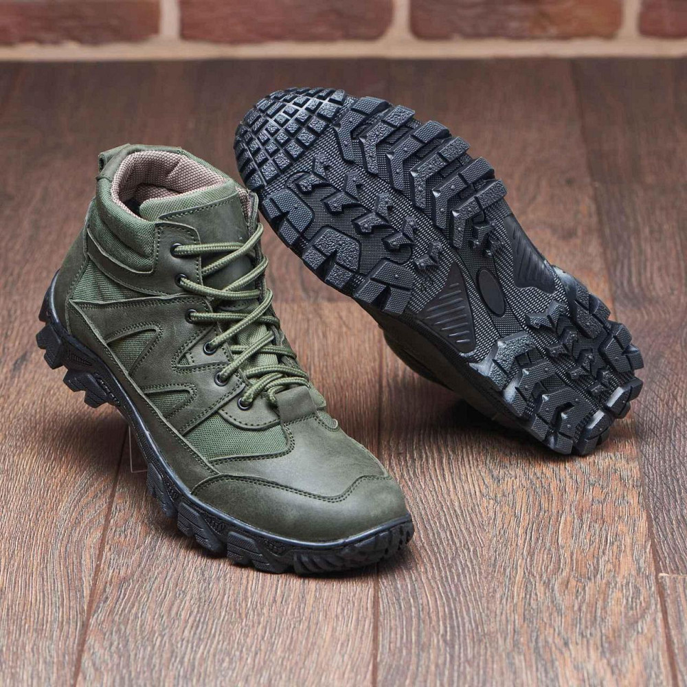 Тактичні черевики, шкіра та кордура, прошиті. Міцні ЗСУ Хакі Демі 46 (30,5) Харків - фото 10