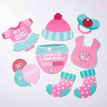 Бутафория на рождение ребенка девочки 25 деталей one size розово-голубой Киев