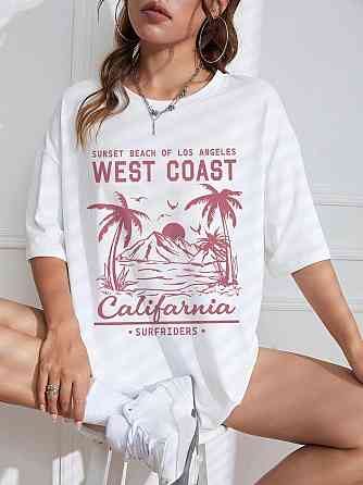 Футболка женская с принтом  48 Белая 2664085824 Днепр