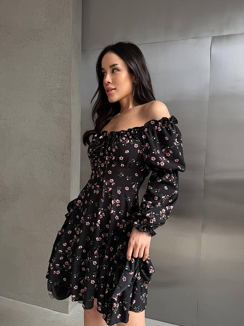 Женское вечернее романтичное платье с принтом цветочным Одесса - изображение 5