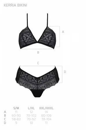 Комплект Passion KERRIA BIKINI black S/M - ECO Passion Львів