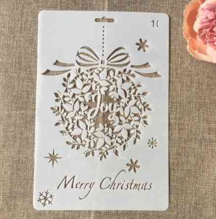 Трафарет новогодний игрушка 17 на 26 см серый Киев