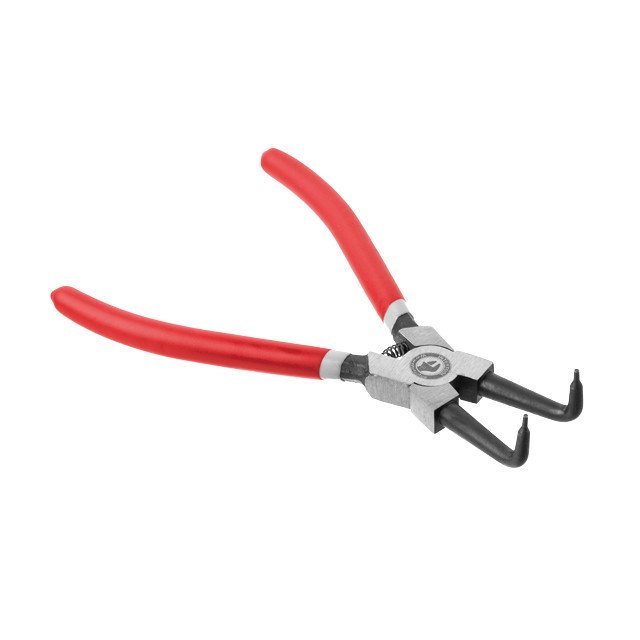 Щипці INTERTOOL HT-7012, 180 мм, вигнуті, на стиск - вигнута форма, ідеальна для монтажу Львів - фото 1