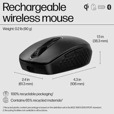 Мишка HP 690 Rechargeable Bluetooth Black (7M1D4AA) Вінниця