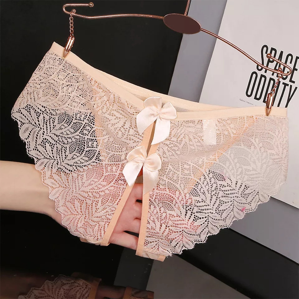 Трусики з розрізом і бантиками one size бежевий Київ - фото 2