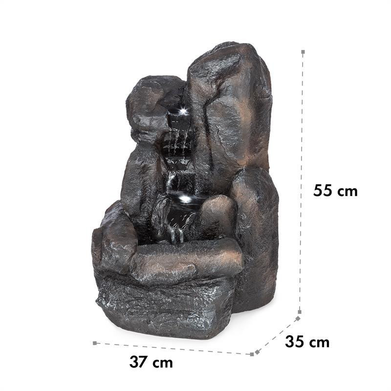 Каскадный солнечный фонтан Felsquell с питанием от батареи Солнечная панель 2 кВт 3 светодиода УЦЕНКА!!!!! Ровно - изображение 7