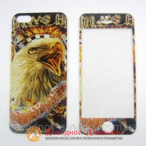 Защитное стекло Apple iPhone 5 5s дизайн орел Одесса - изображение 1