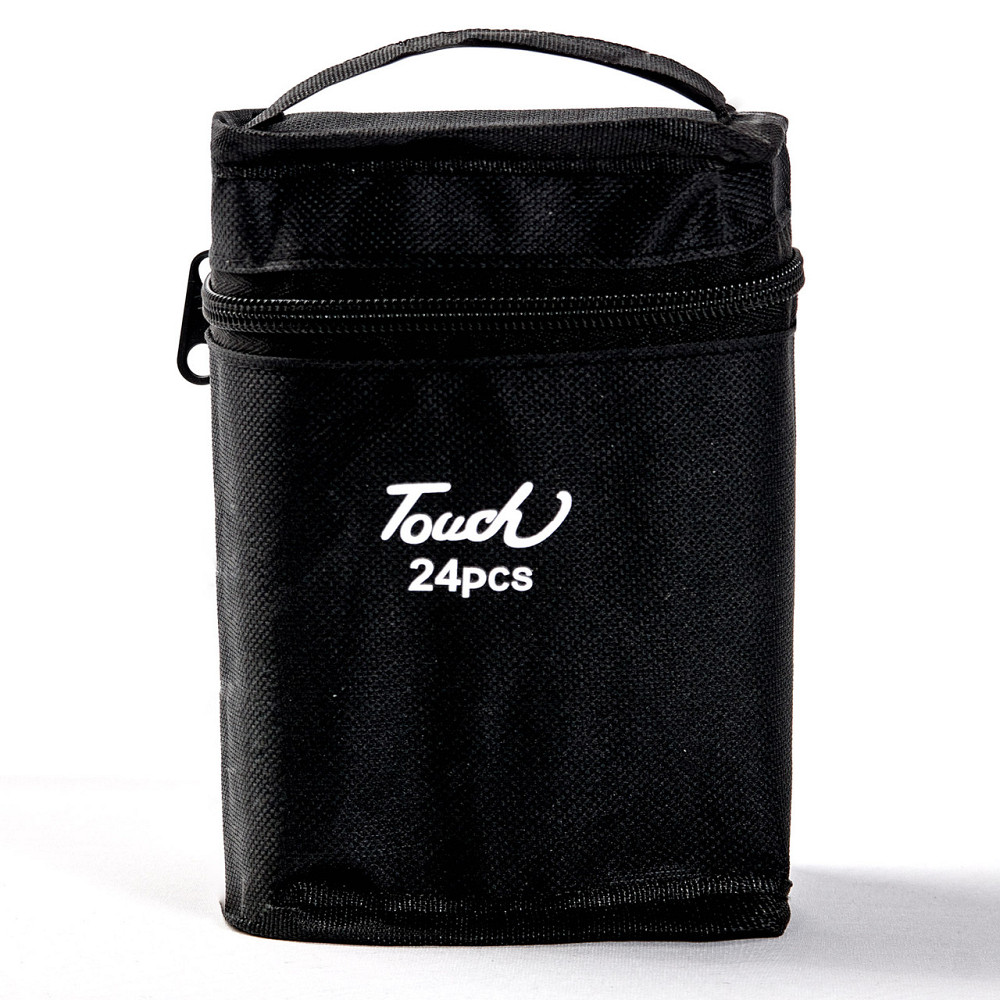 Набір професійних двосторонніх маркерів Touch для скетчинга 24 кольору в чохлі, Фломастери для малювання Кам'янець-Подільський - фото 4