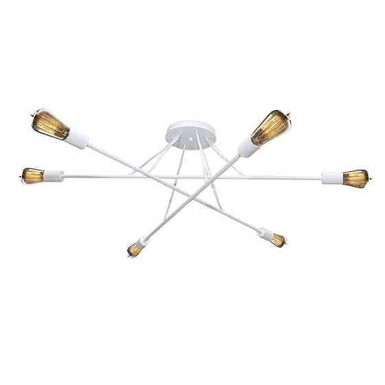 Люстра подвесная MSK Electric Asket на шесть ламп Е27 NL 10320-6 WH белая Одесса