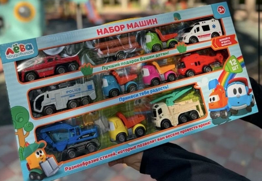 Набір машин Вантажівка Льова, 11 машинок,інерція, рухомі деталі, 11 см. Київ - фото 3