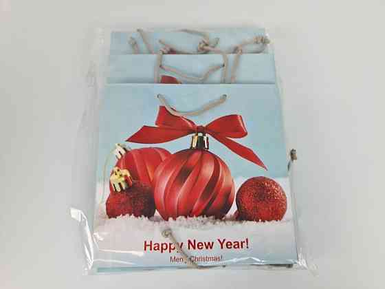 Пакеты бумажные подарочные , новогодние Квадрат 23*24*10 - 29 (12 шт) Харьков