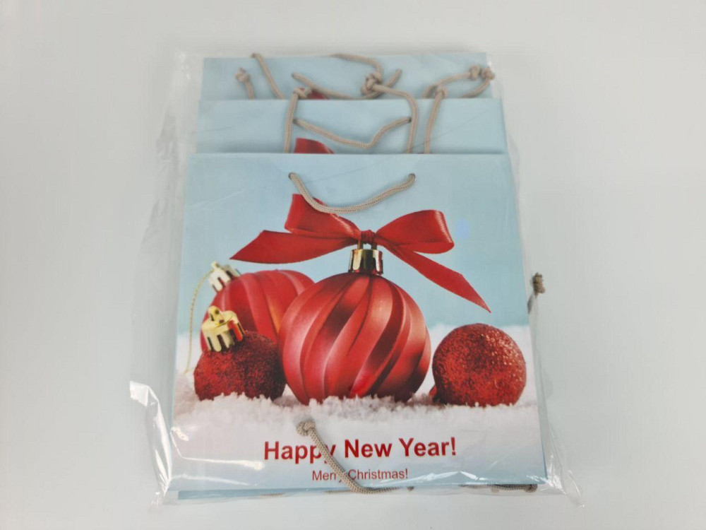 Пакеты бумажные подарочные , новогодние Квадрат 23*24*10 - 29 (12 шт) Харьков - изображение 2