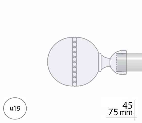 Закінчення для карнизу Orvit КОРТЕЗА 19 мм МІДЬ Львів