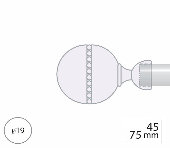 Закінчення для карнизу Orvit КОРТЕЗА 19 мм МІДЬ Львів - фото 2