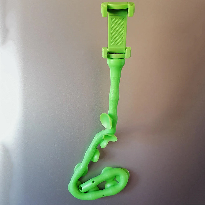 Гибкий держатель для телефона с присосками универсальный Cute Worm Lazy Holder. Цвет: зеленый RK-92 Львов - изображение 4