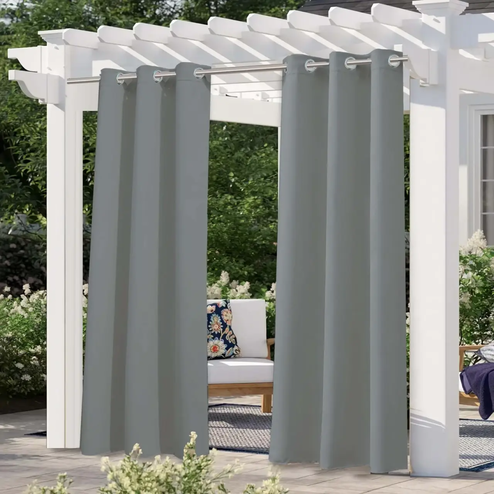 Штора уличная водонепроницаемая для беседки (2 х 1.45 м) Серый Винница - изображение 1