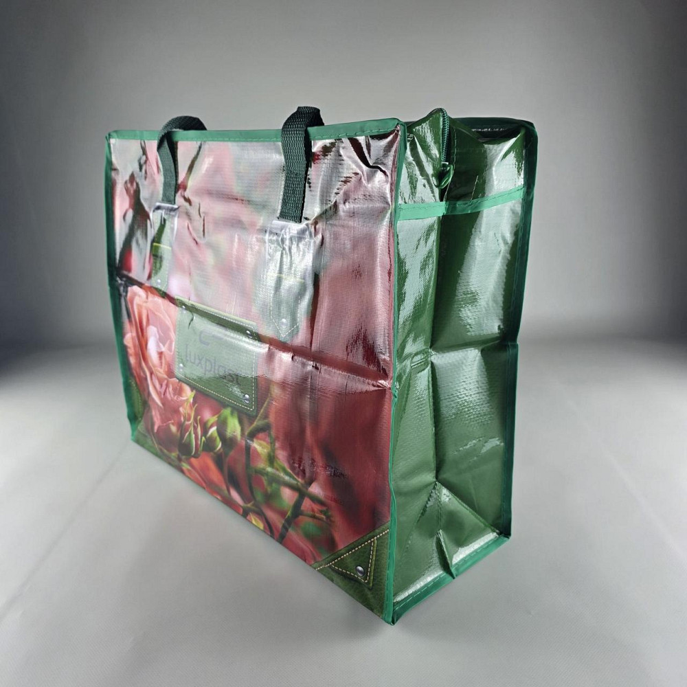 Поліпропіленова сумка господарська з кольоровим малюнком No2 Троянди (1 шт.) Харків - фото 2