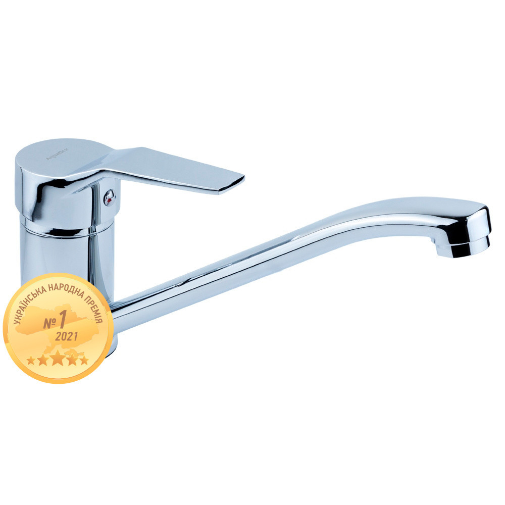 Смеситель MJ Ø40 для кухни гусак прямой 250мм на гайке AQUATICA MJ-1B235C (9744110) Киев - изображение 1