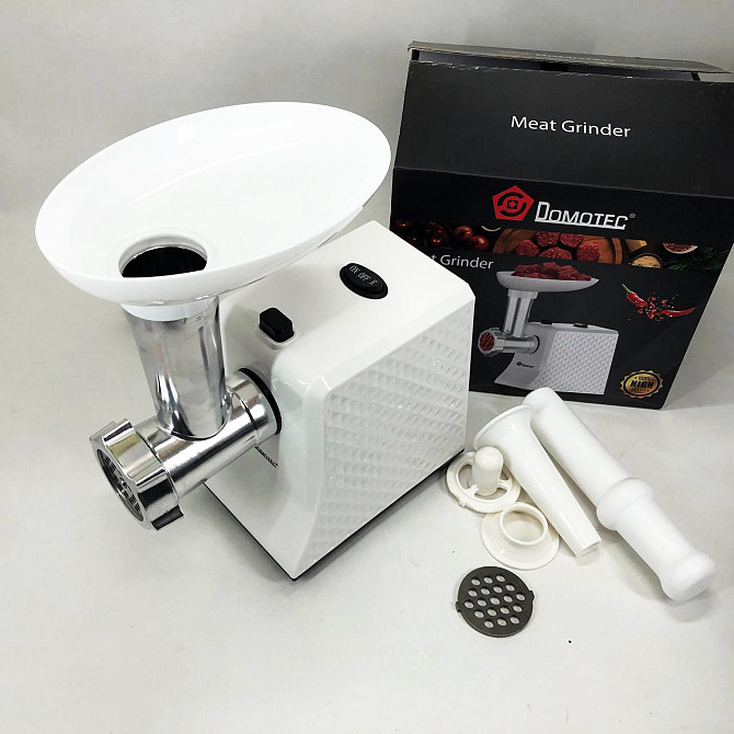 Мясорубка с решеткой для фарша Domotec, Мясорубка с металлическим корпусом, Мясорубки хорошего качества HU-97 Львов - изображение 10