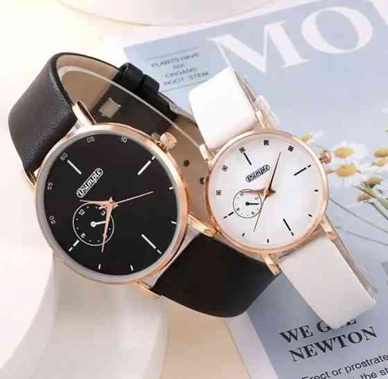 Подарочный набор для мужчин и женщин: 2парные часы с 2 оригин браслетами- диам. 4см, длин 24см, шир. рем. 2см Киев