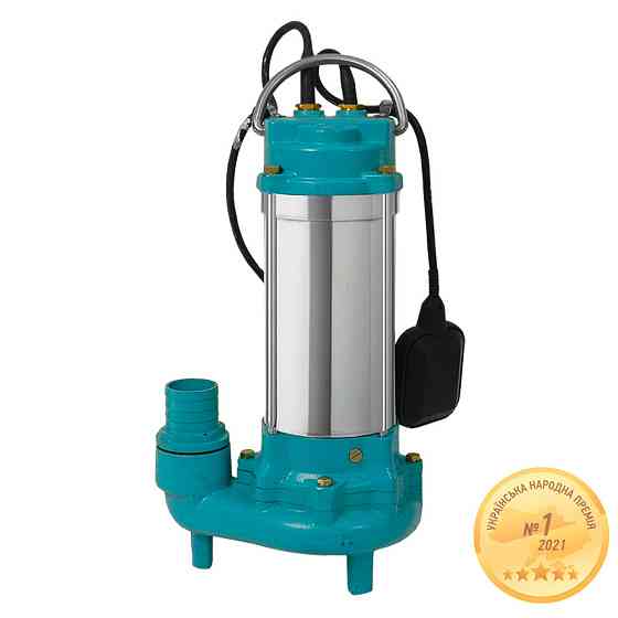 Насос канализационный 1.5кВт Hmax 19.5м Qmax 350л/мин с ножом (нерж) AQUATICA (773434) Киев