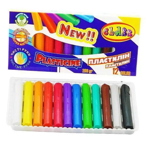 Пластилін 12 кол/200 г 