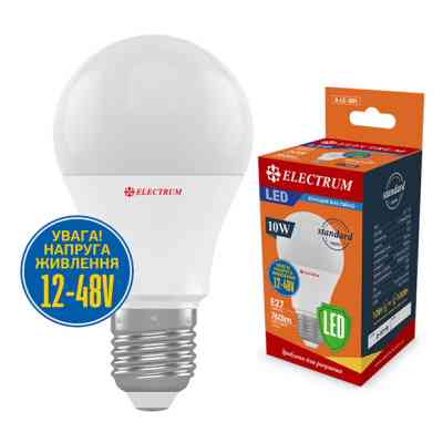 Лампочка Electrum A60 10W PA LS-11 LV Е27 12-48V 4000K (A-LS-1891) Вінниця