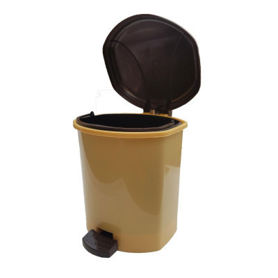 Контейнер для сміття Горизонт З педаллю Бежевий 15 л (гор-02063/беж) Вінниця - фото 1