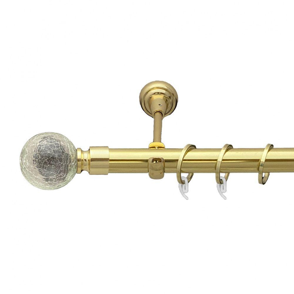 Карниз Orvit Сепія металевий однорядний відкритий гладка труба кільце фасонне металеве  Золото 25 мм 160 см (7035286) Львів - фото 1