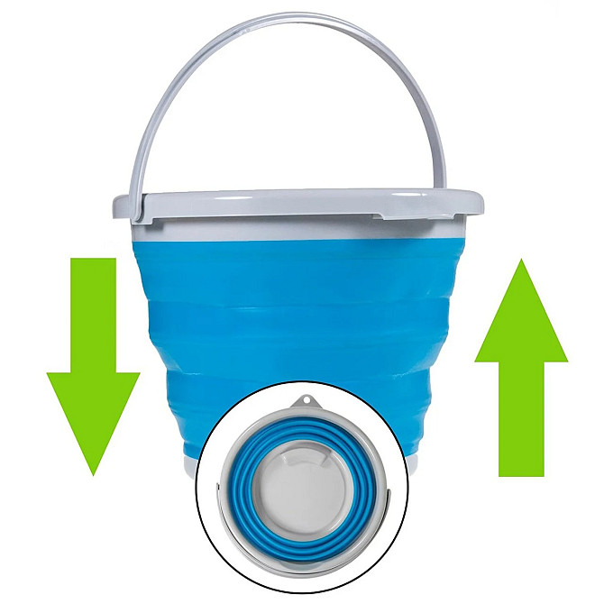 Ведро 10 литров туристическое складное Collapsible Bucket v-b-10 Сумы - изображение 1