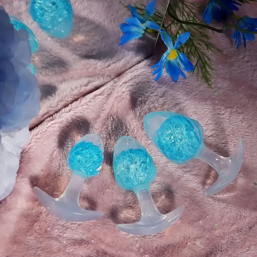 Анальная пробка Liebe Seele Icecream-shaped Crystal Anal Plug - Blue Medium Львов - изображение 5