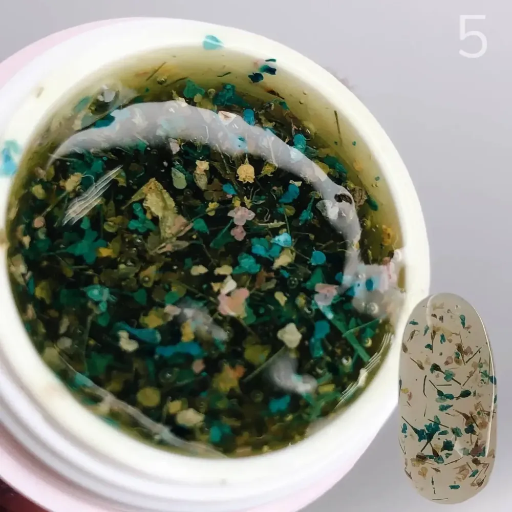 Гель з сухоцвітом Saga Professional Flower Fairy Gel № 05, 5 г Київ - фото 2