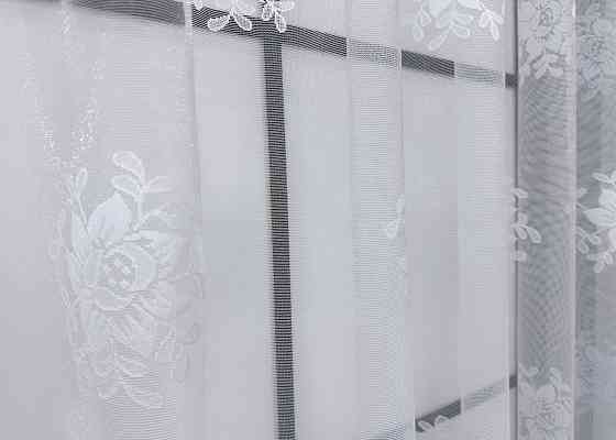 Тюль VR-Textil 1526т Жакард Білий 500х160 см (42-0827) Київ