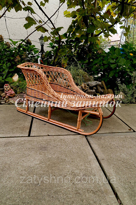 Санки плетеные кофейные из лозы Киев - изображение 6