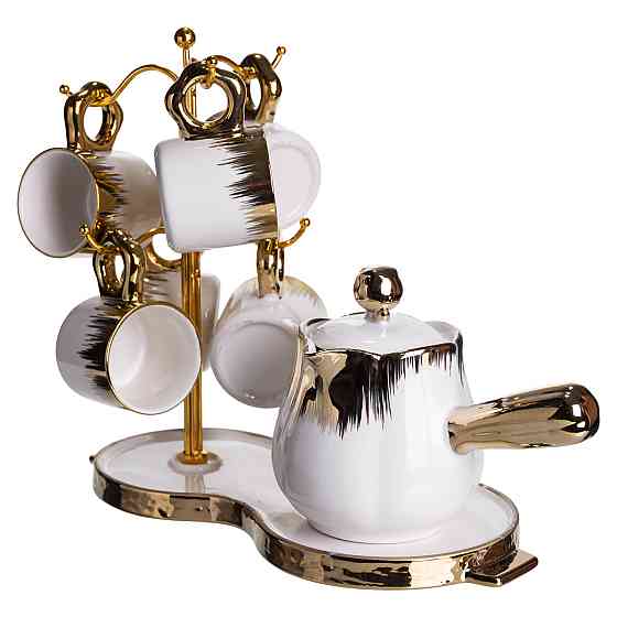 Кофейний сервіз на підставці з 6 чашками та кофейником Київ