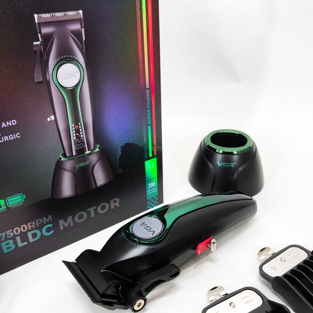 Набір машинок для стрижки, Професійний тример з насадками, Машинка для стрижки з потужним акумулятором QX-89 Львів - фото 3