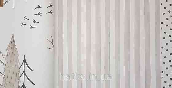 Шпалери флізелінові еко Rasch Kids World 0.53х10 дитячі смуги сірі білі Київ